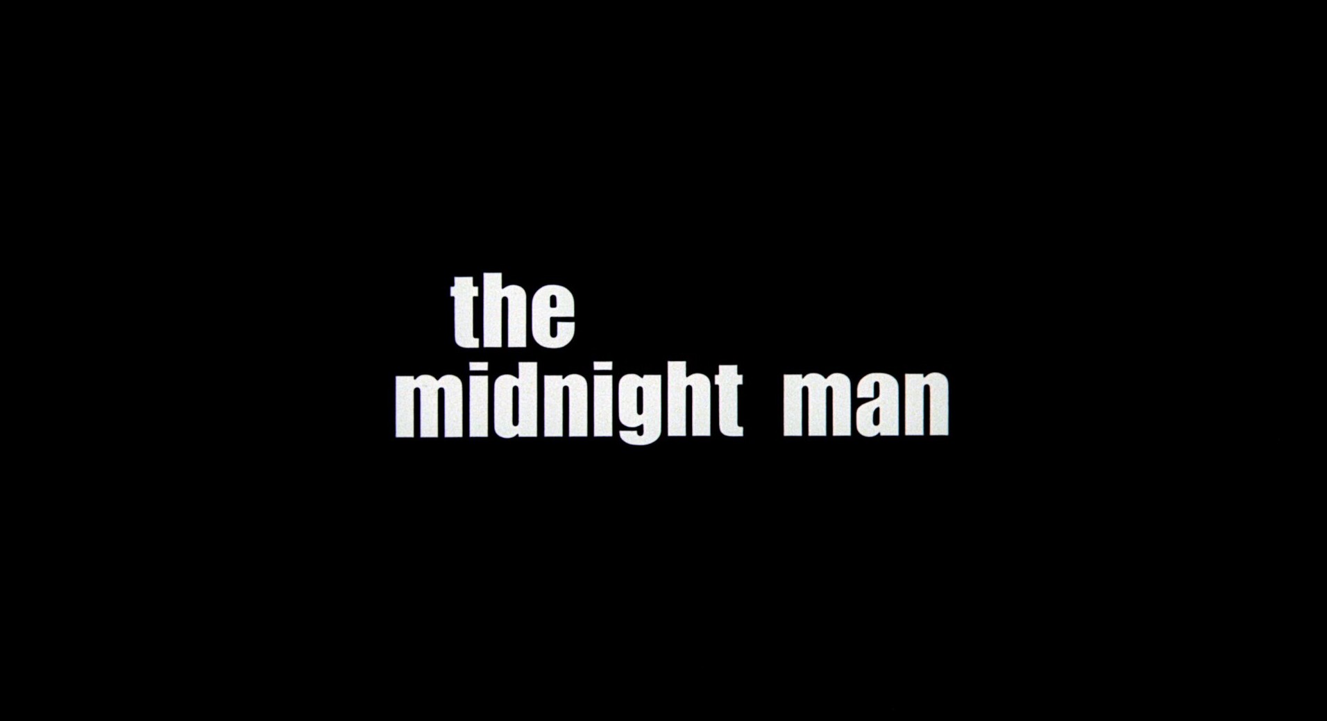 The Midnight Man (1974) —  shot,  lighting