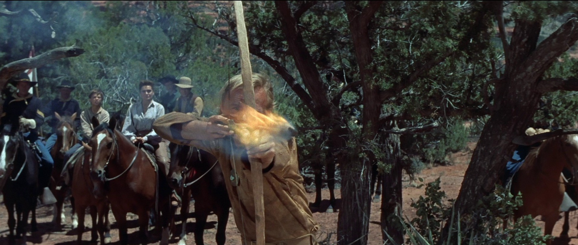 The Last Wagon (1956) —  shot,  lighting