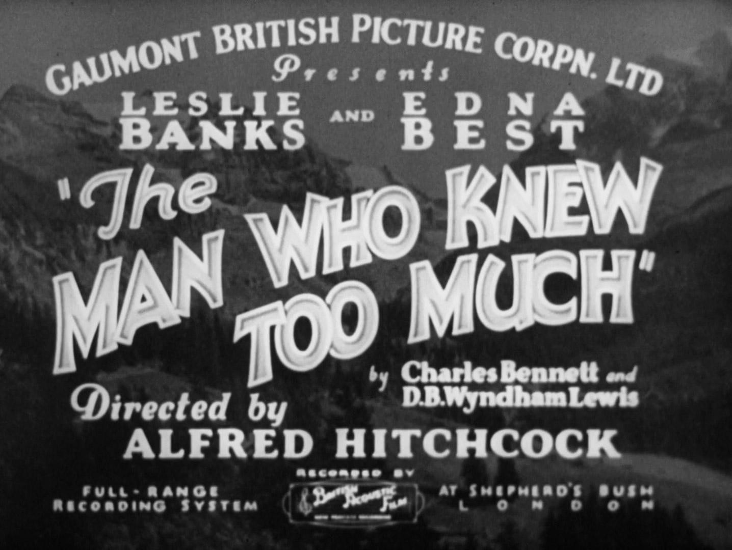 The Man Who Knew Too Much (1934) —  shot,  lighting