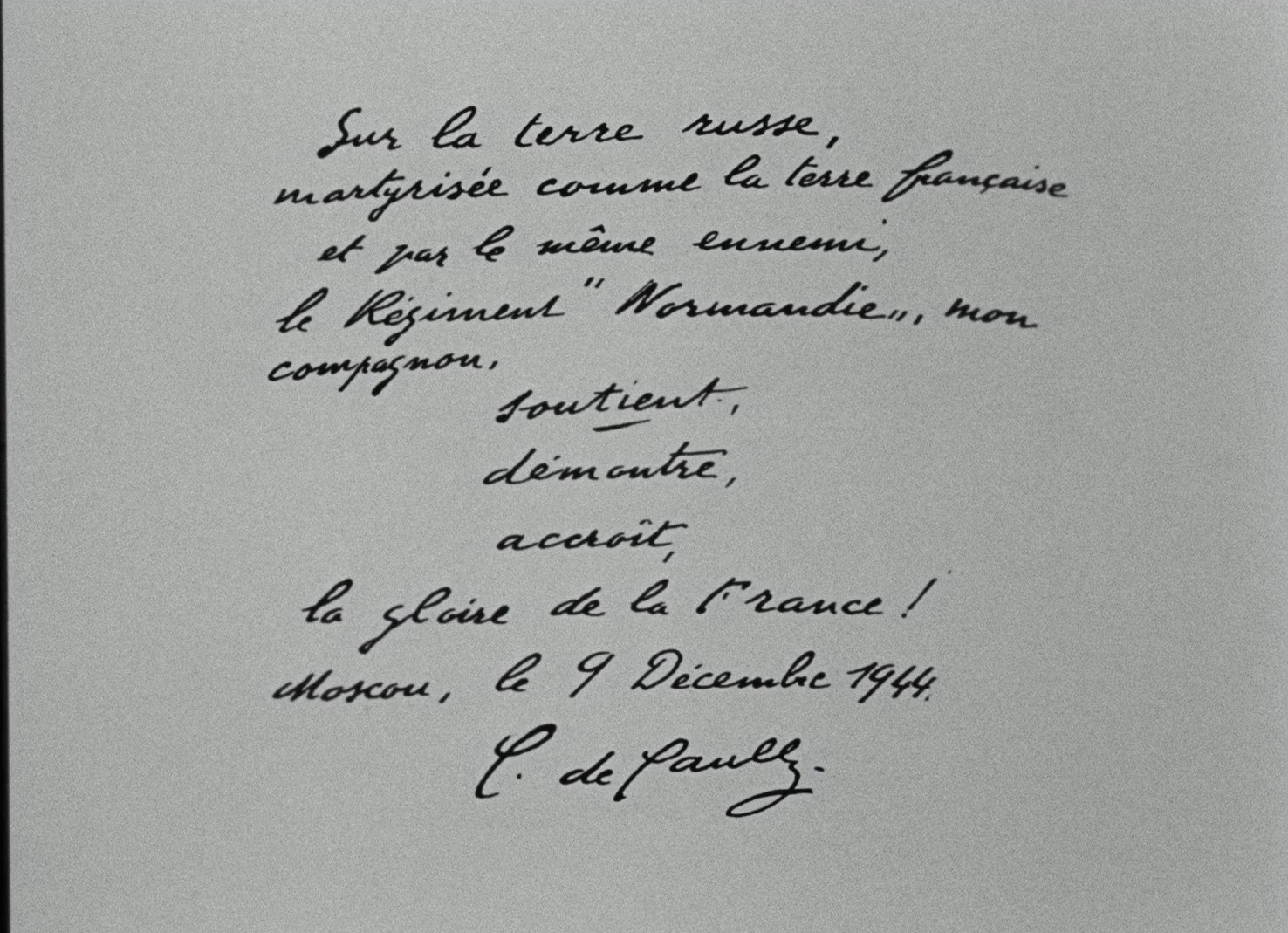 Normandie - Niémen (1960) —  shot,  lighting