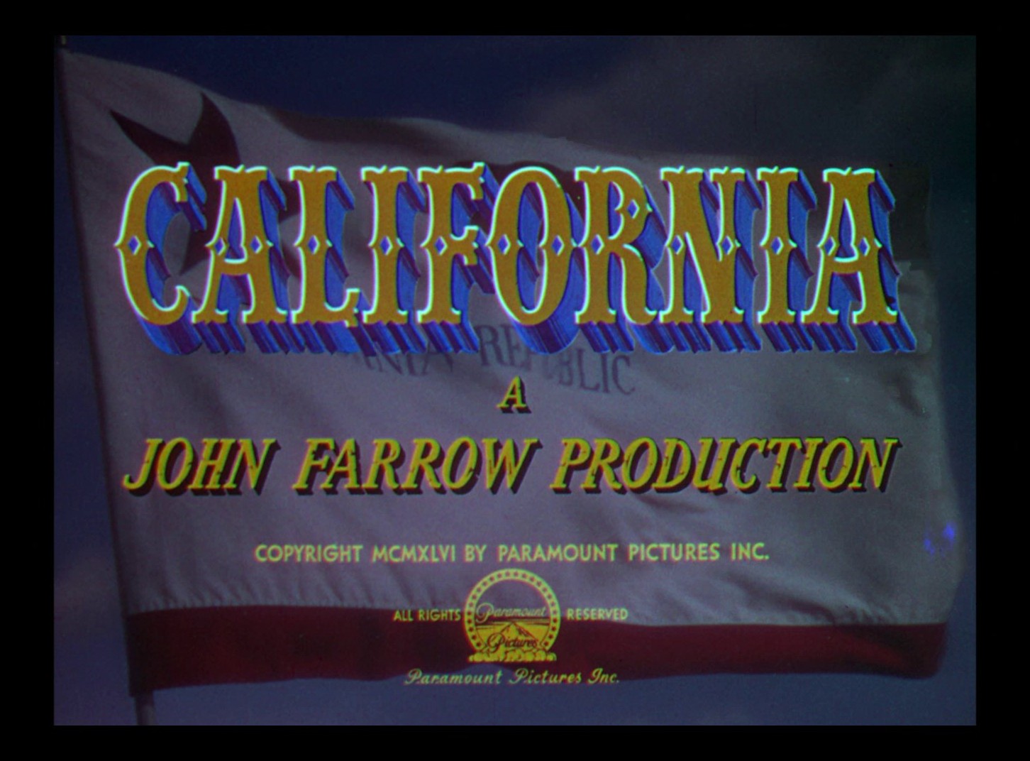 California (1947) —  shot,  lighting