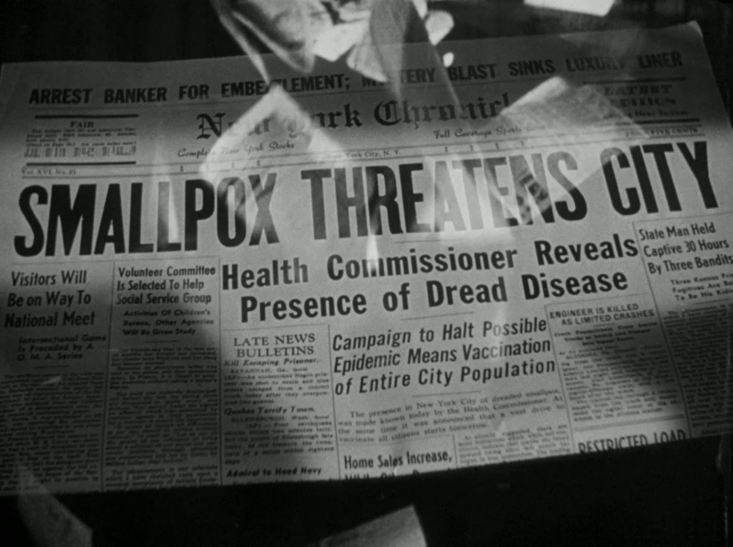 The Killer That Stalked New York (1950) —  shot,  lighting