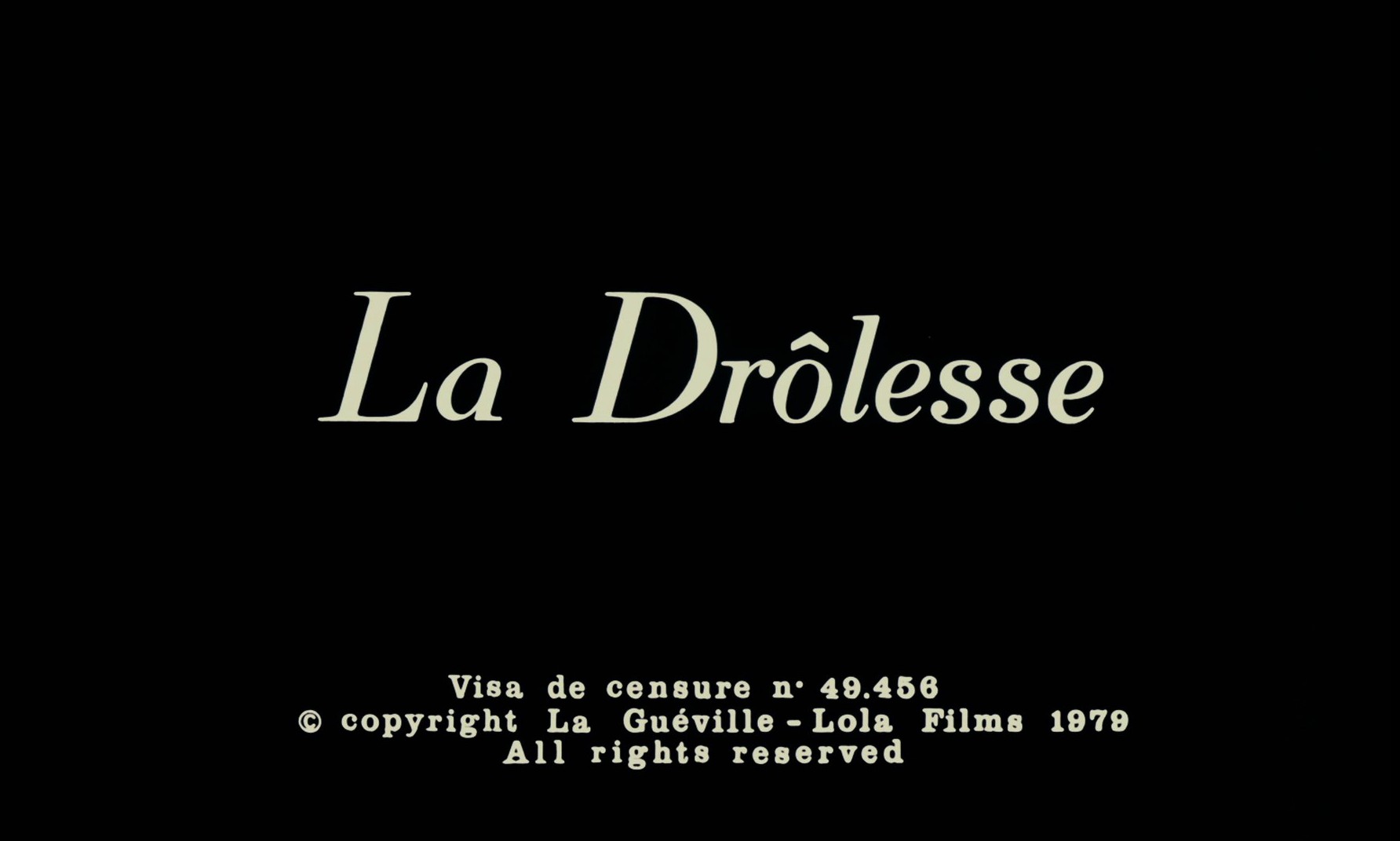 The Hussy (1979) —  shot,  lighting