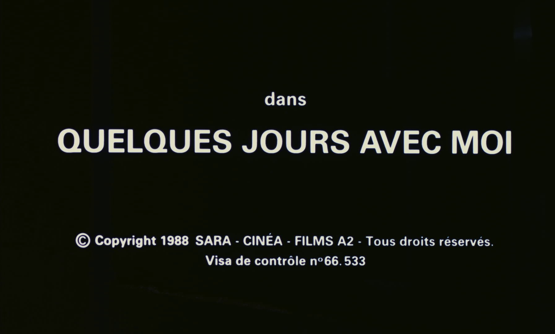 A Few Days with Me (1988) —  shot,  lighting