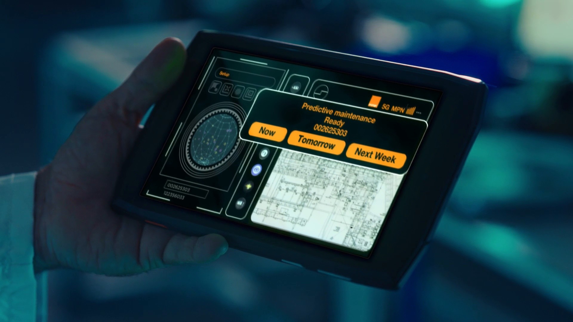 Orange 5G Industrie 4.0 (2023) —  shot,  lighting