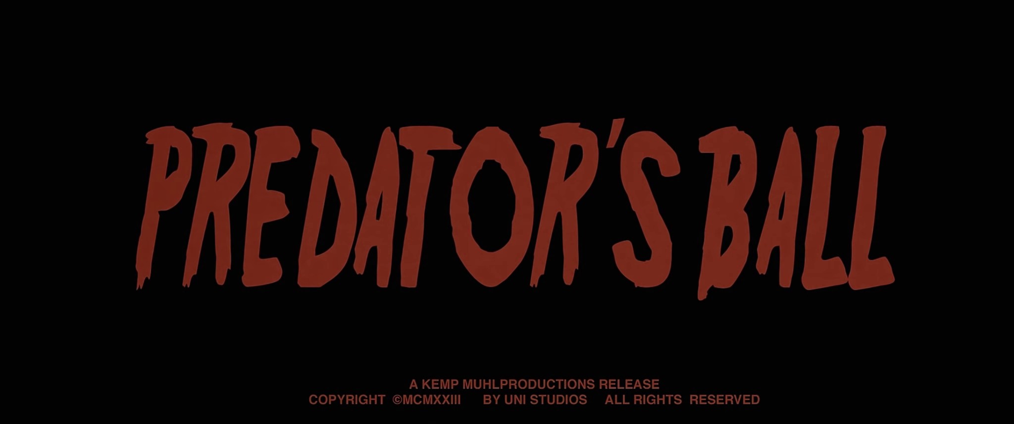  Predator's Ball (2020) —  shot,  lighting