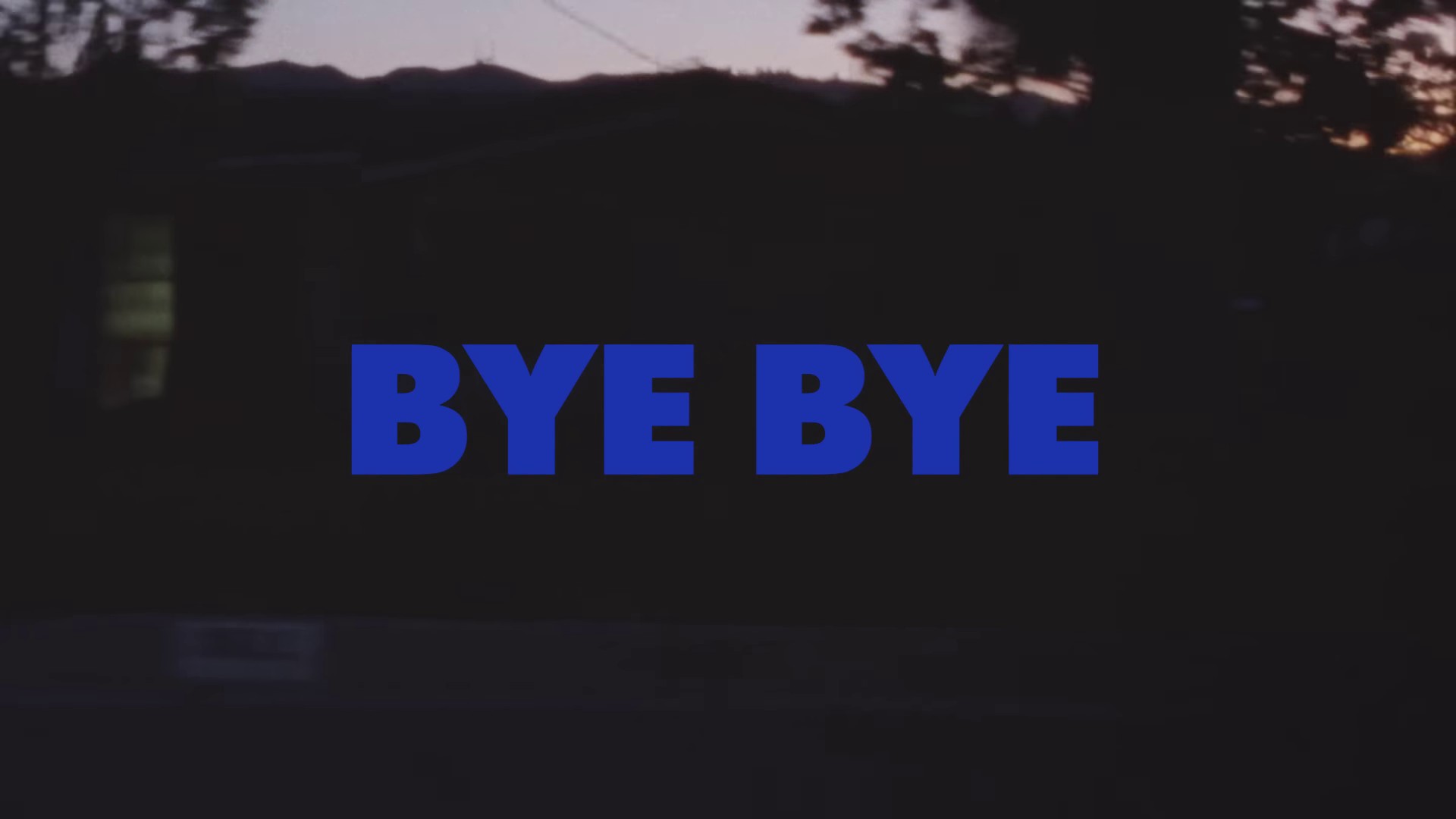 BYE BYE (2024) —  shot,  lighting