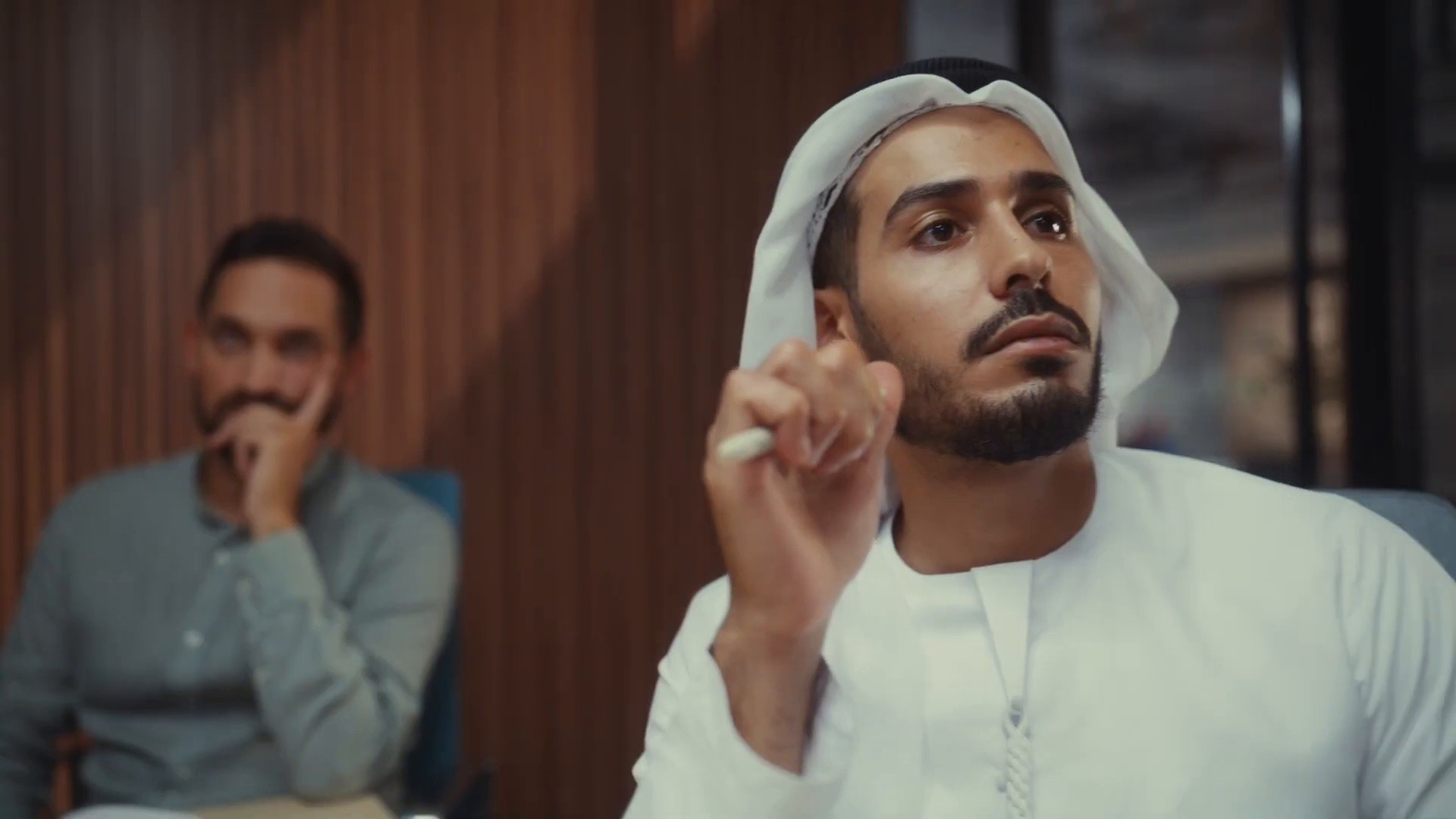 The Serious Strategist | Zoom Coffee (2025) —  shot,  lighting