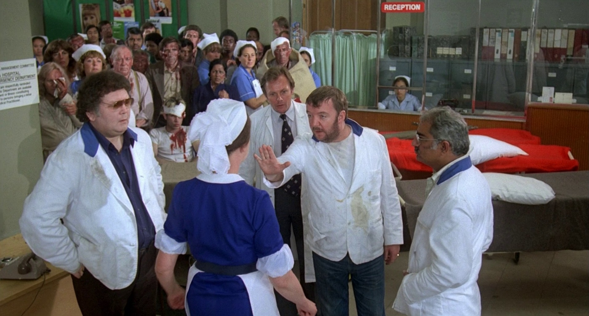 Britannia Hospital (1982) —  shot,  lighting