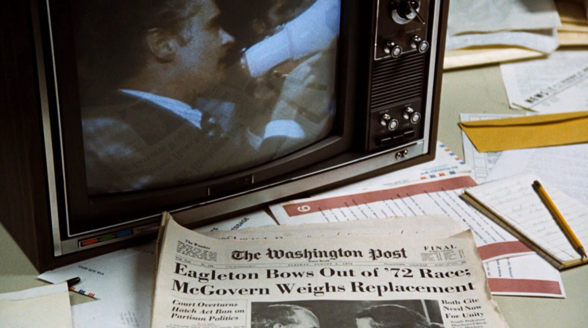 All the President's Men (1976) —  shot,  lighting