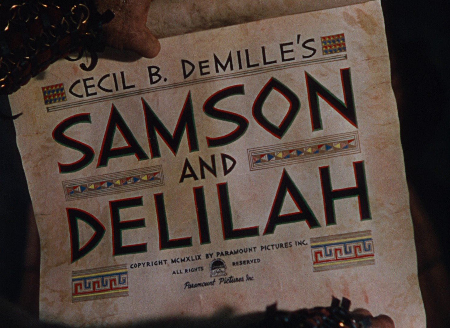 Samson and Delilah (1949) —  shot,  lighting