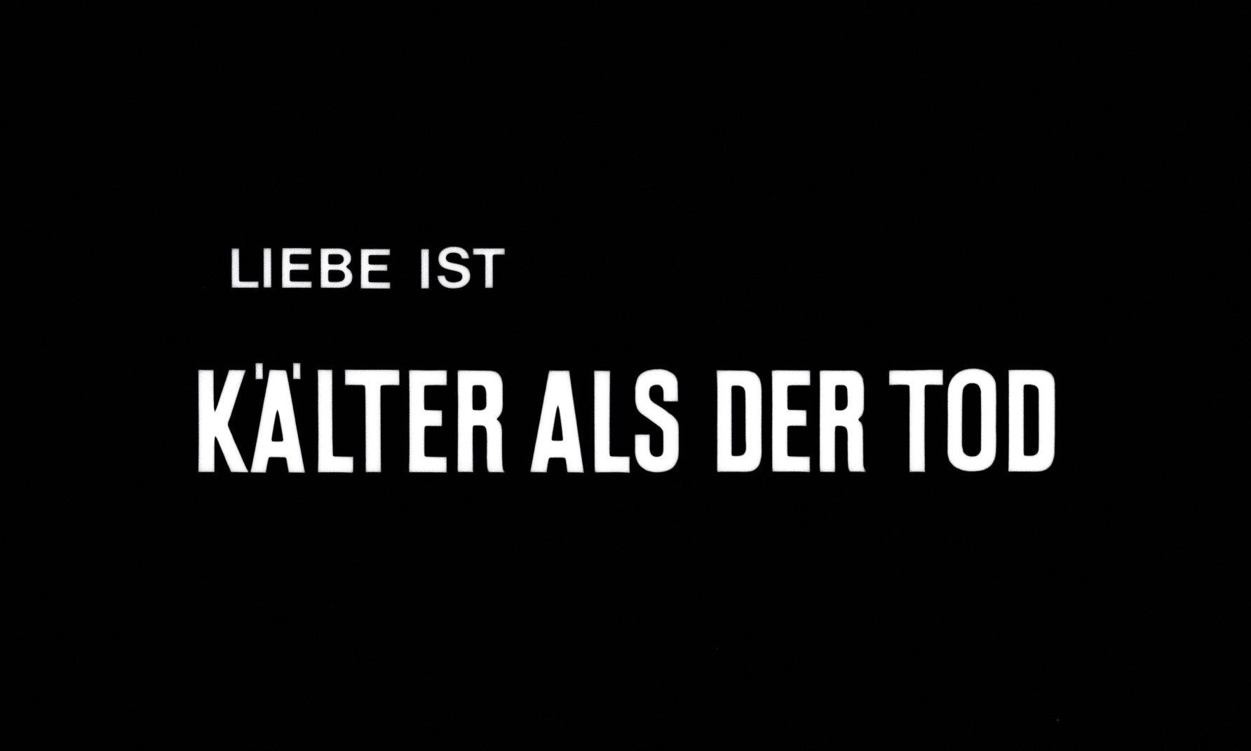 Love Is Colder Than Death (1969) —  shot,  lighting