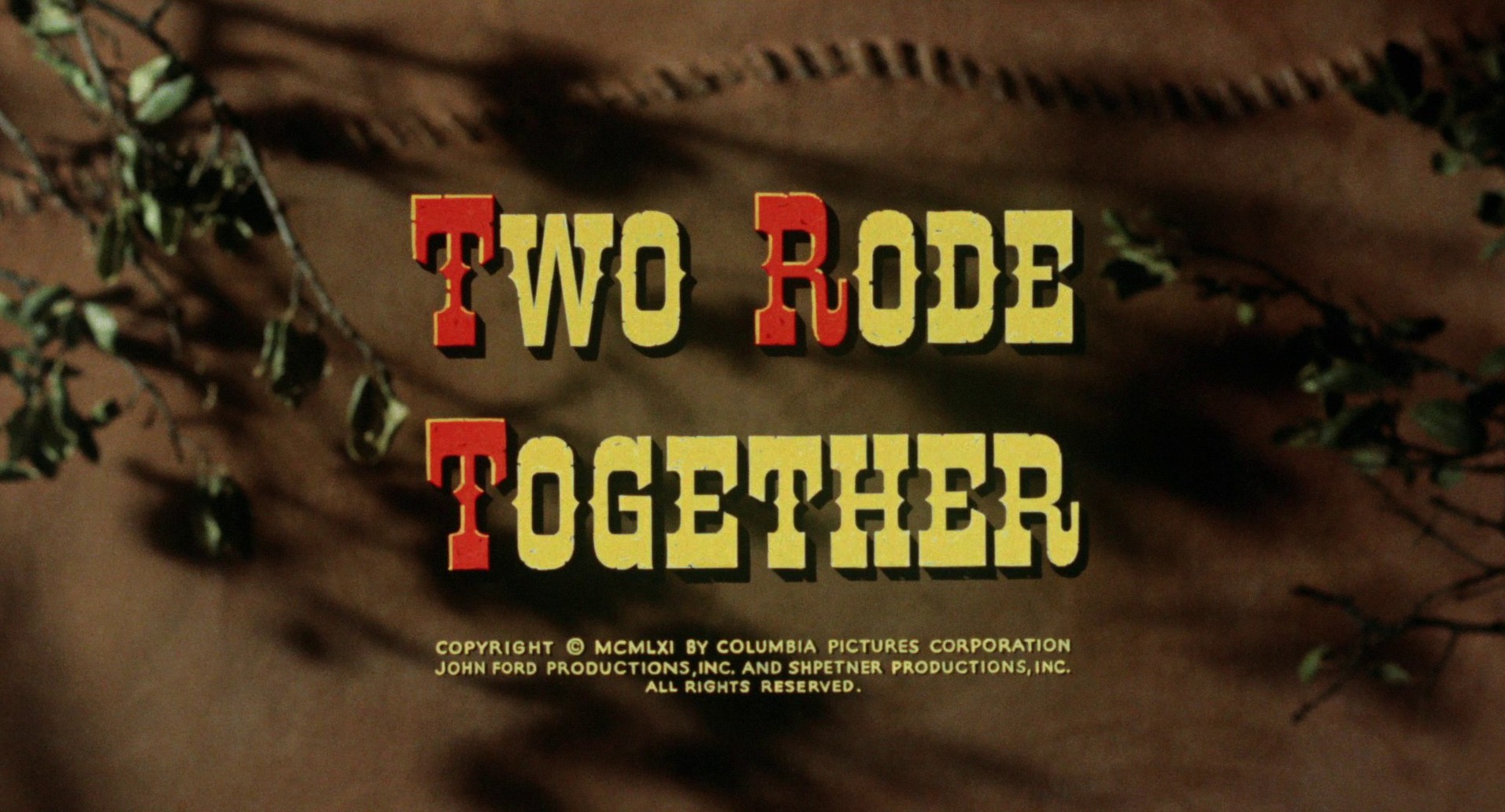 Two Rode Together (1961) —  shot,  lighting