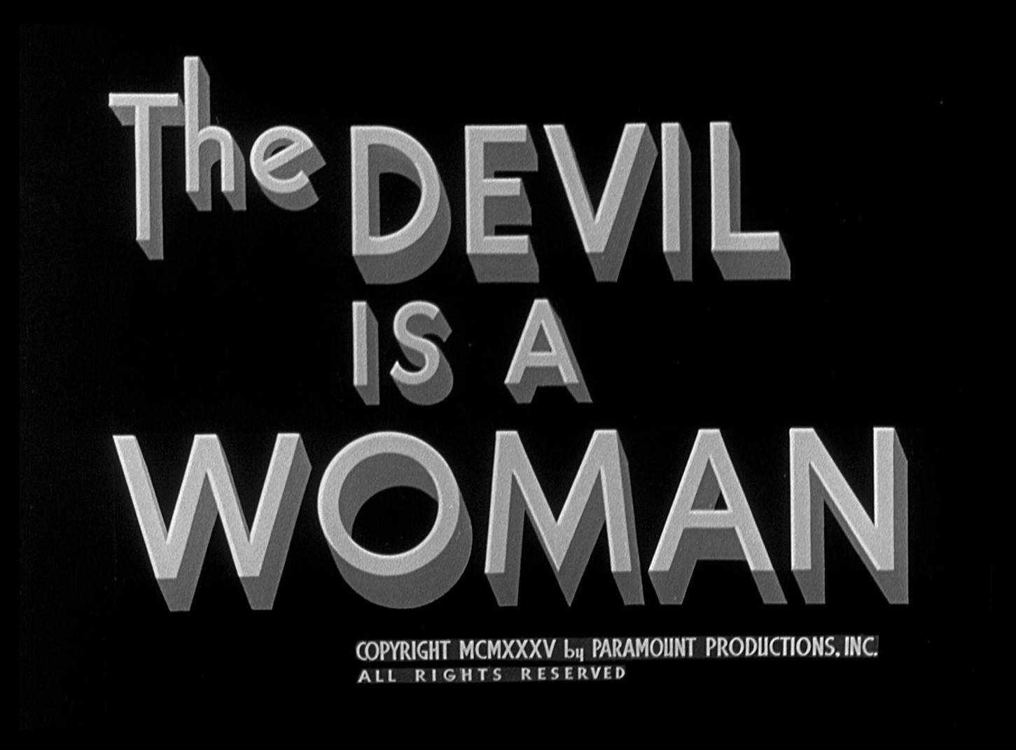 The Devil Is a Woman (1935) —  shot,  lighting
