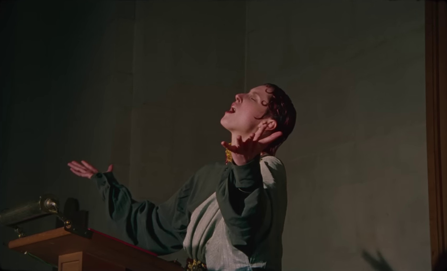 Caesar on a TV Screen (2024) —  shot,  lighting