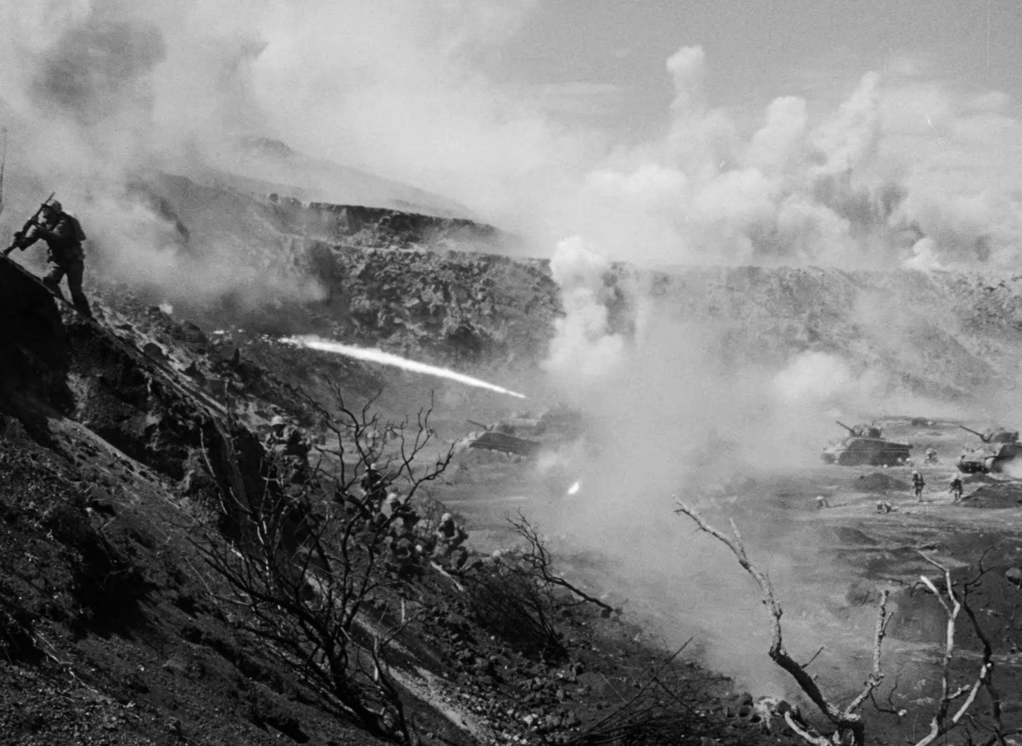 Sands of Iwo Jima (1949) —  shot,  lighting