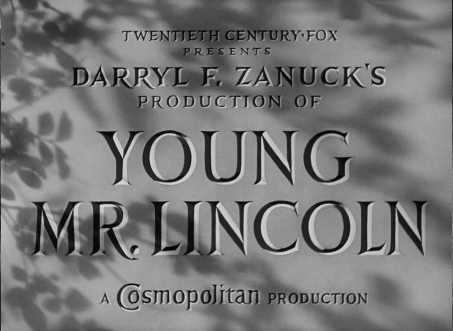 Young Mr. Lincoln (1939) —  shot,  lighting