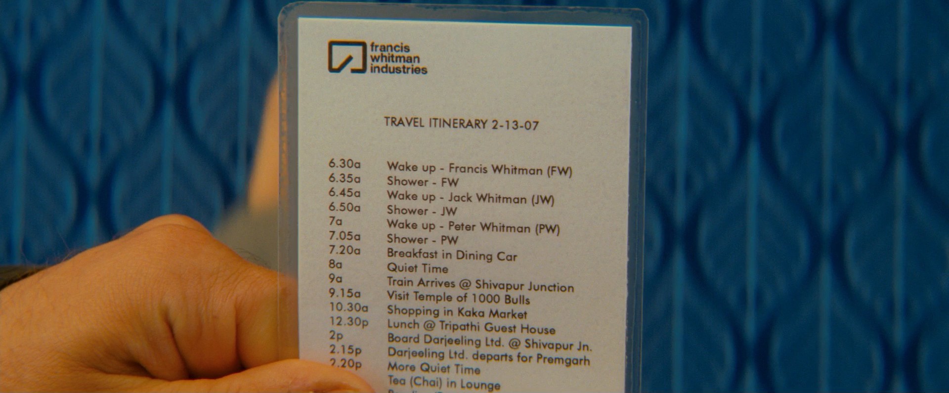 The Darjeeling Limited (1997) —  shot,  lighting