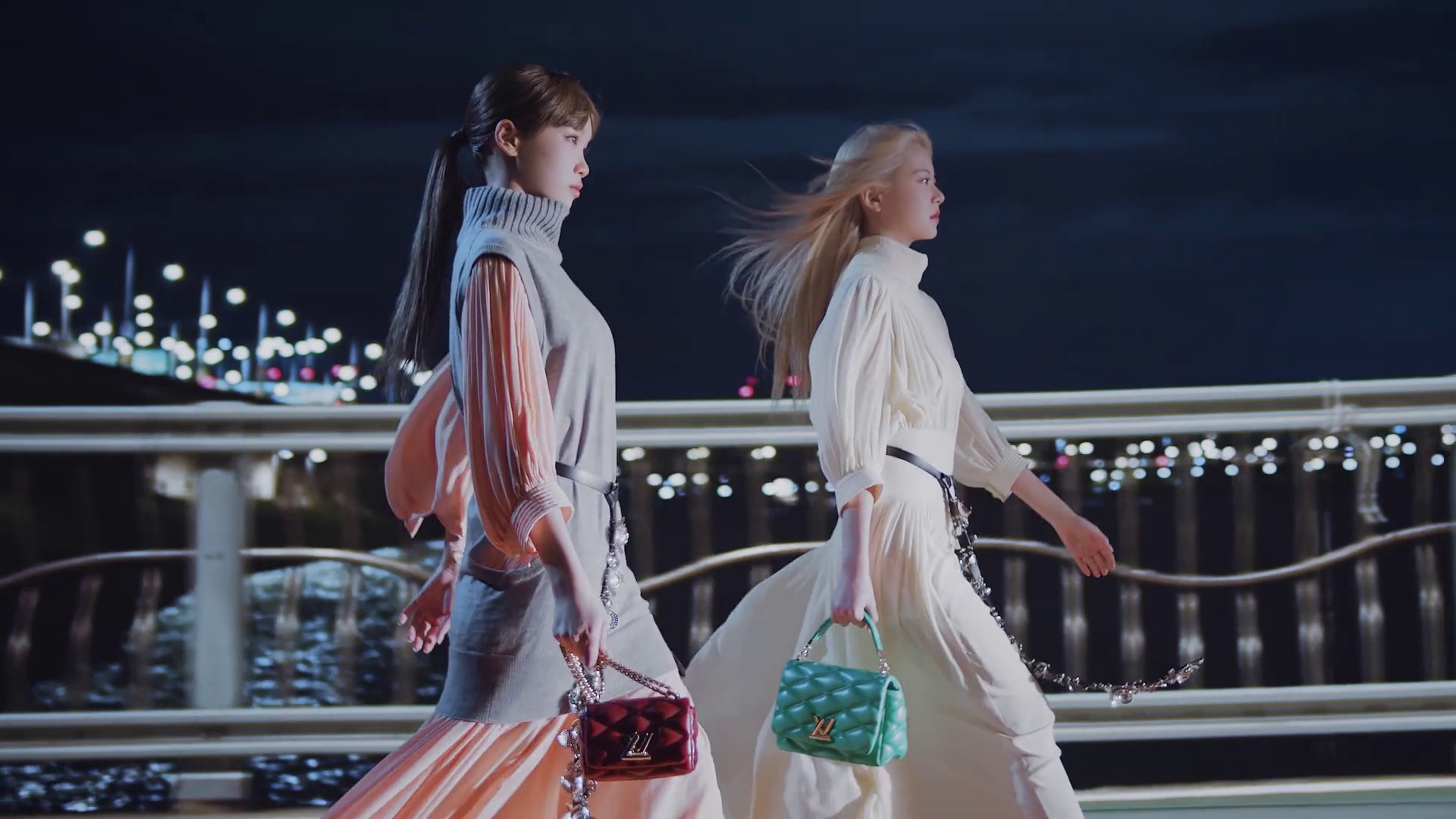 LOUIS VUITTON x LE SSERAFIM Commercial (2023) —  shot,  lighting